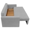 Alfon 3 Seater Velvet Pull Out Sofa Cum Bed with Storage In Grey