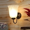 Devansh Metal Electric Wall Light in black Colour with White Shade Count of 1 Light
