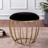 Axel Leatherette Cage Metallic Stool in Brown Color