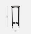Round Metal Side Table in Black Colour