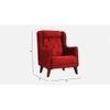 Ruby Accent Chair in Red Colour