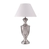 Emlyn Chrome Finish Metal Table Lamp With White Cotton Shade