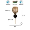 Devansh Metal Electric Wall Light in black Colour with Lavender Shade Count of 1 Light