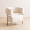 Buda Fabric Lounge Chair in Gold Colour