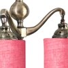 Devansh Metal Electric Wall Light in Pink Colour with Pink Shade Count of 2 Lights