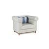 Solace Solid Wood One Seater Sofa in Grey Colour