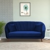 Nilo Velvet 3 Seater Sofa in Navy Blue Colour