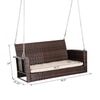 Carry Bird Wicker Patio Furniture Outdoor Balcony Swings In Brown And Beige Colour