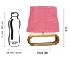 Devansh Pink Jute Table Lamp With  Wood Natural Base -11