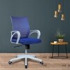 Mmarveal Mid Back Ergonomic Chair in Blue Colour