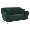 Rivo Velvet 2 Seater Sofa In Green Color