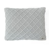 Crest Light Grey Knitted Cushion Cover  16X16 Inches