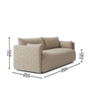 Cozychic Wood 3 Seater With Upholstery Non Storage Sofa In Beige Colour
