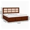 Eshaan Solid Wood Compact King Bed Hydraulic Storage Provincial Teak Finish Mattress 72 x 72 Inches