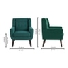 Azriah Boucle Fabric Accent Chair in Green