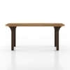 Dune Solid Oak Wood Top 6 Seater Dining Table In Gradient Finish