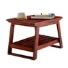 Alison Sheesham Wood Accent Rectangle Coffee Table In Honey Finish