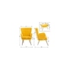 WilAccent Accent Chair With Ottoman Yellow