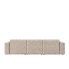 Comforthaven Wood Right Aligned 3-Seater With Upholstery Non Storage Sofa In Grey Colour
