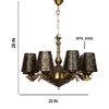 Devansh Gold Antique Wall Mounted Lamp With Black  Cotton Shade