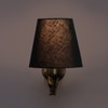 Devansh Metal Electric Wall Light in Antique Gold Colour with Black Shade Count of 1 Light
