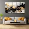 The Castle Decor Marble Abstract Art Wall Painting Wooden Framed  Painting 27x48 Inch Style 2