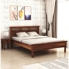 Medhasvini Solid Wood Queen Size Non Storage Bed In Teak Finish