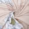 Orange Floral 4 Pcs Comforter set with Queen size bedsheet + 2 Pillow covers