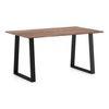 Aquila Live Edge Solid Wood 6 Seater Dining Table In Teak Finish