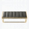 Golden Vista Metal Bench in White Finish