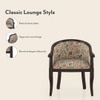 Florence Solid Wood Lounge Chair in Calico Floral Colour