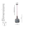 DEMARIUS Blue Glass Single Light Hanging Pendant