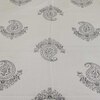 Black And White Floral 330 Tc  Cotton Flat  Single Bed Size Bedsheet With 1 Pillow Cover