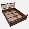 Nilaya Sheesham Wood Queen Size Bed in Provincial Teak Finish with Box Storage