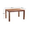 Moon Sheesham Wood 6 Seater dining set with Bench In Rustic Teak Teak Finish