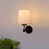 Devansh Metal Electric Wall Light in Black Colour with White Shade Count of 1 Light