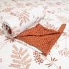 Cream Floral 4 Pcs Comforter Set With Queen Size Bedsheet With 2 Pillow Covers