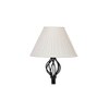 Gabrielle Black Cotton Shade Floor Lamp