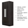 Hexa Red Wooden 2 Door Wardrobe with 4 Shelves in Flower Wenge Colour