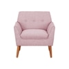 Thomas Fabric Lounge Chair in Pink Colour
