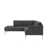Modernelegance Wood Right Aligned 3-Seater With Upholstery Non Storage Sofa In Grey Colour