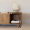 Adonis Solid Wood TV Unit with 5 Door In Provincial Teak Finish
