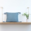 Moss Knit Cadet Blue Cushion Cover 16X16  Inches