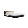 Hexa Engineered Wood Modern King Bed With Headboard Without Storage In Flower Wenge