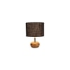 Sloane Black jute & solid wood table lamp