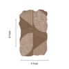 Handmade Wool Shaped Rug Modern Geometric Beige 4 x 6 Feet Carpet