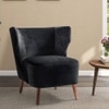 Torren Solid Wood Accent Chair in Black Colour