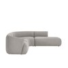 Zenliving Wood Left Aligned 3-Seater With Upholstery Non Storage Sofa In Grey Colour