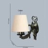 Devansh Metal Electric Wall Light in Antique Gold Colour with off-white Shade Count of 1 Light