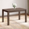 Atlas Solid Wood 4 Seater Storage Dining Table In Danish Walnut Finish